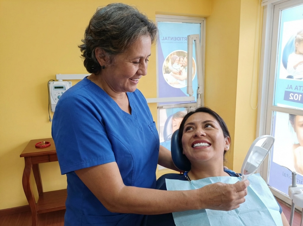 Dra. Ortidental atendiendo con profesionalismo